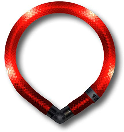 LEUCHTIE® Mini Leuchthalsband Hund batteriebetrieben, wasserdichtes LED Halsband, Leuchtband für Hunde 50 h Leuchtdauer, enorm hell für kleine Hunde, rot Größe 32,5