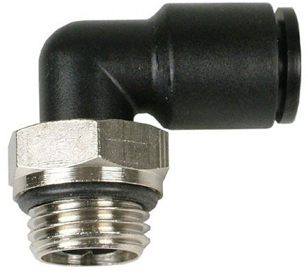 10mm G1/4 Steckanschluss 90°; drehbar schwarz (vernickelt)