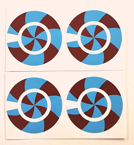 Lawn Crown Green Indoor Bowls Spiral ID Identification Markers Set Of 4 (Claret - Blue)