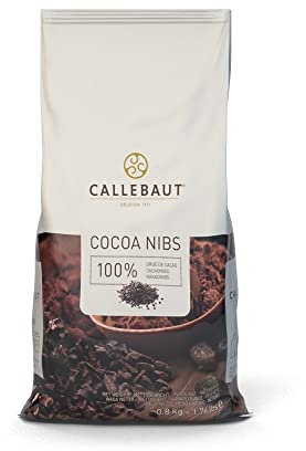 Callebaut Pointes de cacao 100% fines billes de cacao belge torréfiées 800 g