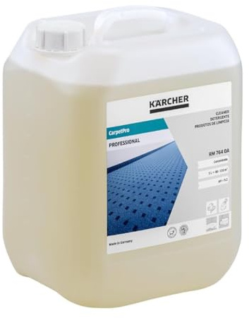 Karcher CarpetPro Cleaner RM 764 OA, 10 Ltr | Deeply penetrates commercial carpets to dissolve grease and oil, leaving a fresh scent without soapy residue.