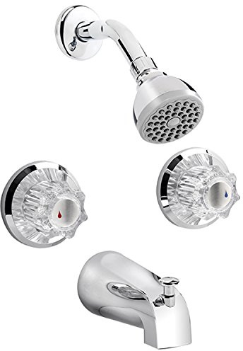 Belanger EBA58WCP 2-Handle Tub & Shower Comlete Faucet Set with Swivel Showerhead, Polished Chrome