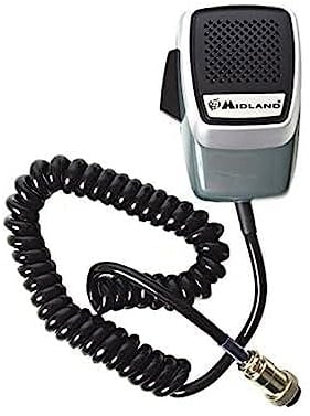Midland - Microfono New Mike per Radio CB, Connettore 4 Pin, Audio Nitido e Senza Interferenze, Compatibile con Alan 48, Alan 68S, 8001XT, Design Ergonomico, Robusto e Affidabile per Uso Professionale