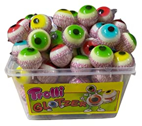 Trolli Oeil Glotzer, bonbon oeil Halloween - Boîtes de 60 pièces