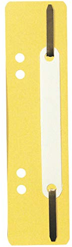 Exacompta 426004B 250er Pack Plastik-Heftstreifen gelb. Aus PP-Folie kaufmännische Heftung Aktendulli Hefter Schnellhefter ideal für Büro und Schule