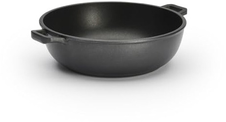 De Buyer saltiere antiaderente “Choc Extreme” in ghisa di alluminio - 2 manici, Ghisa di alluminio, Nero , Diametro 24 cm