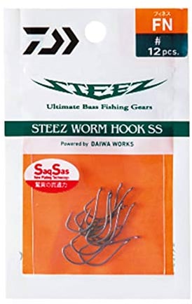 DAIWA Steez Worm Hook SS, Finesse, Angelhaken, Size 1, 17702-001