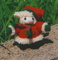 EBO 16454 Weihnachtsschaf, 15 cm, im Nostalgiestil