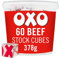 OXO 60 cubes de bouillon de bœuf fabriqués avec du jus de viande authentique, 378 g (lot de 1)