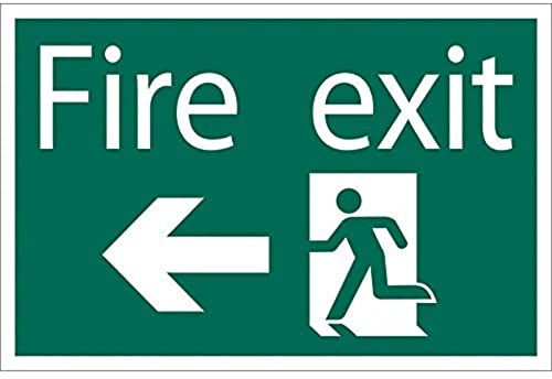 Draper 72448 Fire Exit Arrow Left Safety Sign