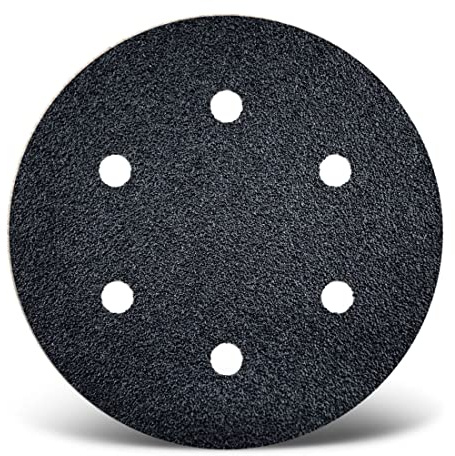 MENZER Black Schleifscheiben 150 mm, 6-Loch (50 Stk.) K150 | f. Exzenterschleifer, Siliciumcarbid, Klettbefestigung