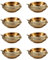 Handgefertigte indische Puja Messing-öllampe von Hashcart – Diya-öllampe mit Gravur im Dia-Design – 6,3 cm gold