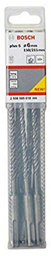 Bosch Professional Hammerbohrer SDS-plus-5 (10 Stück), 6 mm x 215 mm