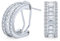 Hochzeitsbraut Feiertag Baguette CZ Halbkreis Garnelenstil Ohrringe für Frauen Omega-Verschluss .925 Sterlingsilber