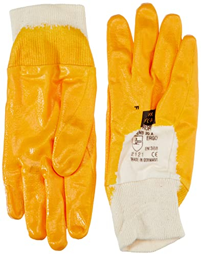 Uvex 60148 7 Profi Ergo enb20 Sicherheit Handschuh, Größe: 7, Weiß, Orange