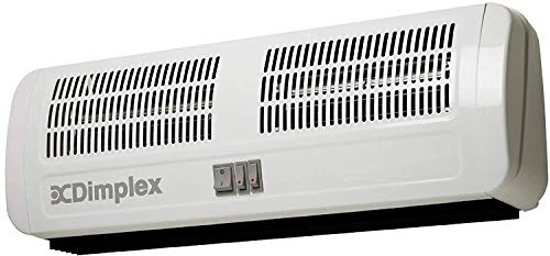 DIMPLEX AC3N White Warm Air Curtain With Adjustable Air Flow Direction & Integral Controls For Single Doorways 3.0kw