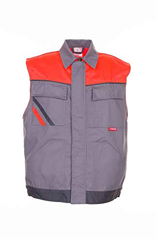 Planam 2460068 Visline Weste, Zink/Orange/Schiefer, Größe 4XL