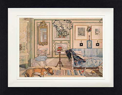 1art1 Carl Larsson Poster Mein Wohlfühl-Zimmer, 1894 Gerahmtes Bild Mit Edlem Passepartout | Wand-Bilder | Im Bilderrahmen 40x30 cm