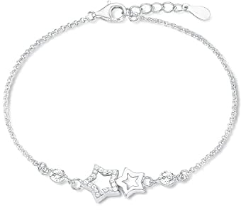amor Armband für Damen, Sterling Silber 925, Zirkonia (synth.) Stern