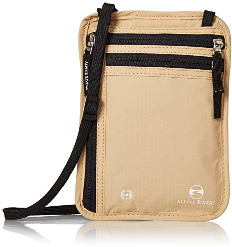 Alpine Rivers AR-RFIDNW02B, Damen Herren Unisex-Erwachsene Brustbeutel, Beach Sand (Beige) - AR-RFIDNW00A