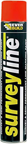 6X Everbuild Survey Spray Line Marker Paint Red - 700ml