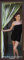 Slat type Door Curtain/Fly Blind- With pair of self adhesive hooks for uPVC doors-LIME GREEN & WHITE- 80cm wide x 200cm drop