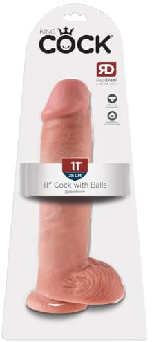Pipedream King Cock with Balls, Flesh, 11 Inch