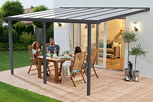 Terrassen-Überdachung Trend 435 x 250 cm Anthrazitgrau RAL 7016