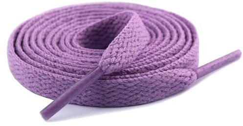 HQ-CLOUD Lacets Chaussures de Sport Plats et Larges 120 x 0.8 cm - Couleur Au choix (Violet)