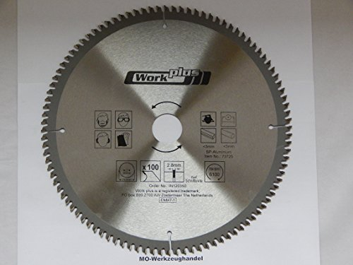 1 HM Kreissägeblatt für Alu Ø 250 x 30 mm 100 HM-Zähne, für Aluminium-Legierung und Kunststoffprofile Sägeblatt Kreissägeblätter 73725