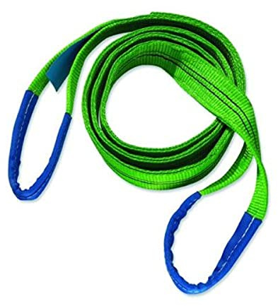 Braun 20022HB Lifting Strap 2000 kg Load Capacity 2 m Length with Reinforced End Loops Green