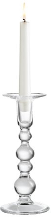 Holmegaard Kerzenständer H24 cm Charlotte Amalie aus mundgeblasenem Glas, klar