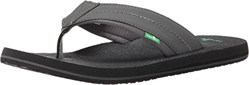 Sanuk Men's Beer Cozy 2 Flip-Flop, Charcoal, 9 UK