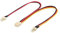 Wentronic - Cable Molex (Macho/Hembra, 0,22 m, 2X 3-Pin M 1x 3-Pin H)