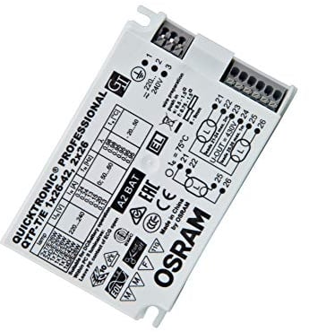 OSRAM Lamps elektronisches Vorschaltgerät (EVG), QUICKTRONIC PROFESSIONAL M, EVG LL/KLL non-DIM, QTP-T/E 1X26-42,2X26/220-240, weiß, 4008321537089