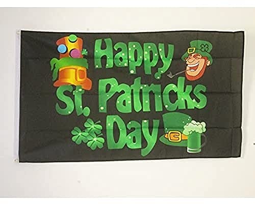 AZ FLAG - Flagge St. Patrick’S Day Schwarze - 150x90 cm - Irland Fahne 100% Polyester mit Messing-Ösen - 110g