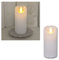 LED-Echtwachskerze, GLOW, 1 orange LED, H 125, batteriebetrieben