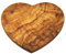 Naturally Med - Tagliere a forma di cuore, in legno d'ulivo, 21 cm