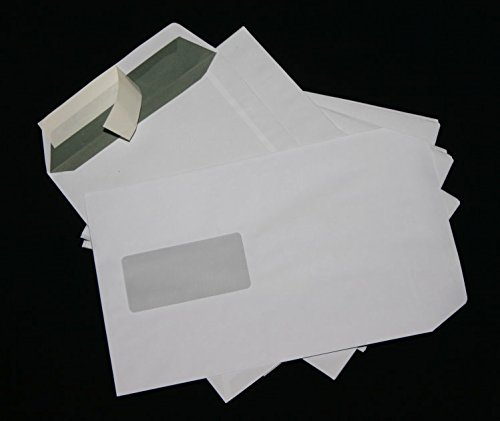 500 St. B5 Versandtaschen weiß 176 x 250 mm HK mit Fenster Briefumschlag haftklebend Kuvert