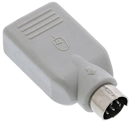 InLine 33103 USB PS/2 Adapter, USB Buchse A auf PS/2 Stecker