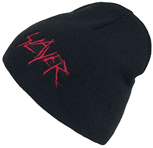 Slayer Scratched Logo Unisex Mütze schwarz 100% Polyacryl Band-Merch, Bands, Festival
