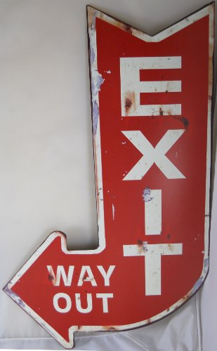 Vintage-SchildEXIT WAY OUT