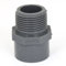sourcingmap Raccord PVC Tuyau 32mm Filetage Mâle Droit Tube Adaptateur Connecteur Gris