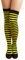 Oblique Unique® Sexy Strumpfhose -halterlos- Overknee Strümpfe - Party Kostüm Fasching Karneval (Overknee ringel schwarz/gelb)
