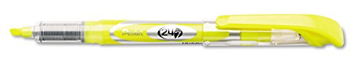 Pentel SL12-G Textmarker mit Flüssigtinte, 12 Stück, gelb