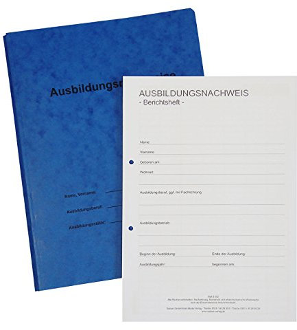 Berichtsheft / Ausbildungsnachweise als Block tägliche Eintragungen - für 3 Jahre: tägliche Eintragungen (Montag - Samstag), pro Woche 1 Seite