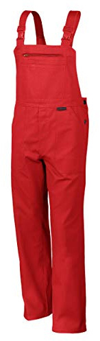 Latzhose QUALITEX 270, 5 Farben, einlauffeste Baumwolle, Größe 44-64, 90-110 52,Rot