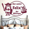 wandtattoo-factory Kleiner Wikinger mit Wunschnamen 90x55cm - Farbe: Hellbraun