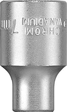 kwb douille de 7 mm pour 3/8 '' cliquets 372207 (chrome-vanadium, trempé, chromé mat, hauteur 28 mm)
