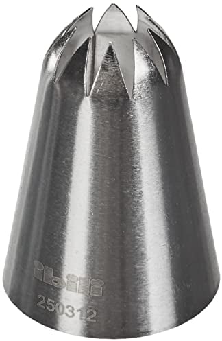 Ibili 12 mm Boquilla Estrella Cerrada, Stainless Steel, Plateado